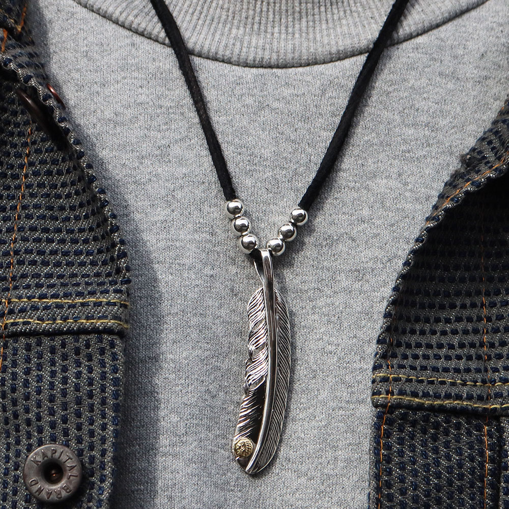インディアン×TADY&KING特大SVフェザーK18インディアン Necklace