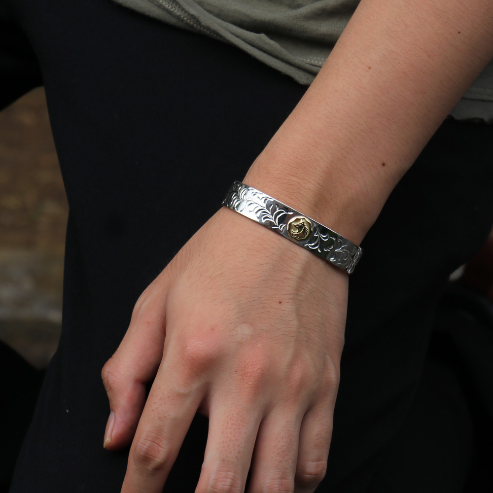 TADY&KING[ORDER ITEM]平打ちバングルK18ウルフ アラベスク 特注