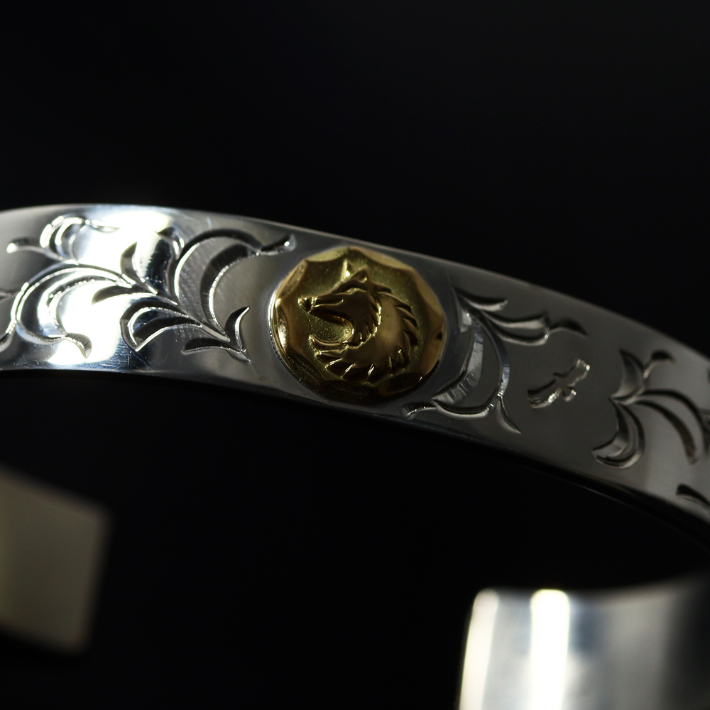 TADY&KING[ORDER ITEM]平打ちバングルK18ウルフ アラベスク 特注