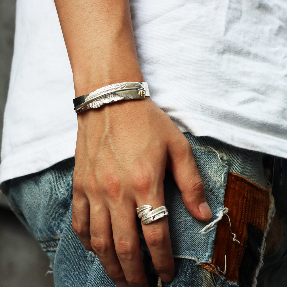 TADY&KING特大SVフェザー平打ちバングルK18ロングホーン ALL ITEM