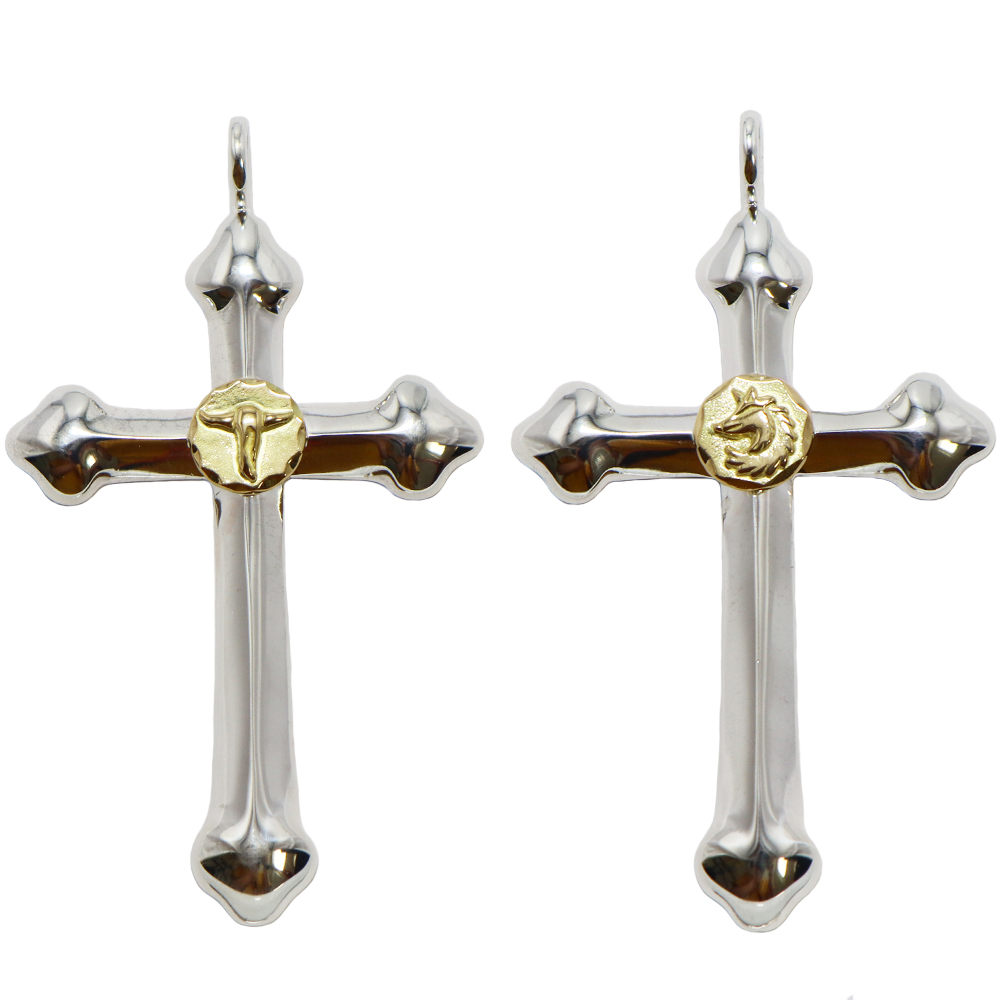 TADY&KINGラージクロスSV K18メタル Lサイズ Necklace TADY＆KING