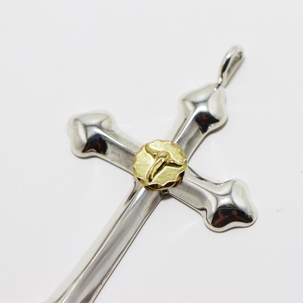 TADY&KINGラージクロスSV K18メタル Lサイズ Necklace TADY＆KING