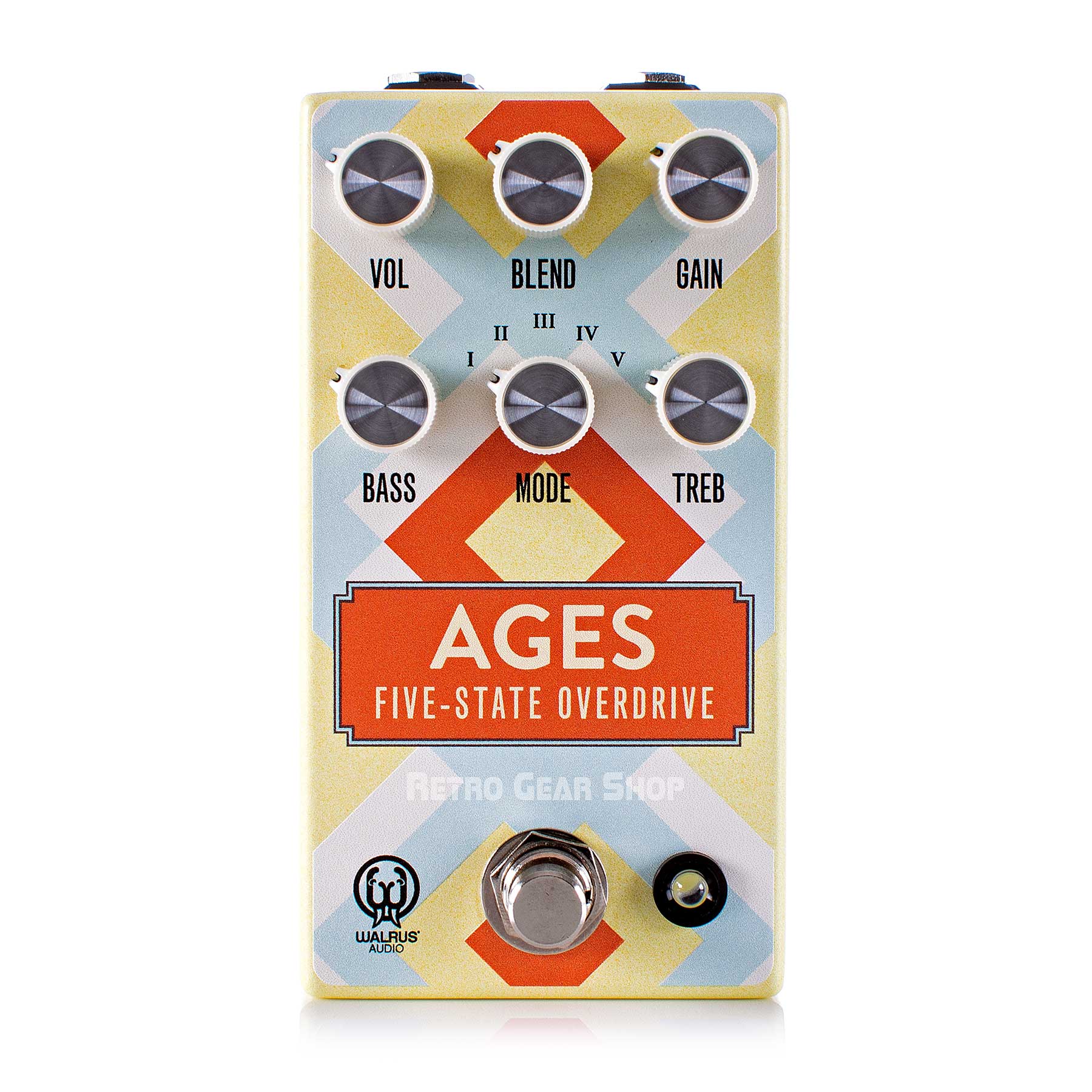 Walrus Audio Ages Five-State Overdrive Distortion Santa Fe Guitar