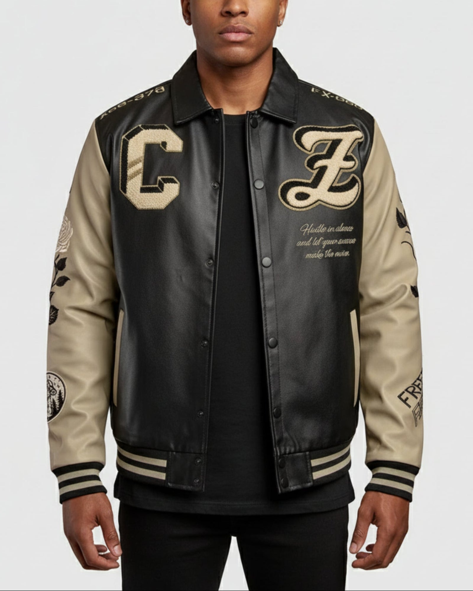 Men's Paradise Vegan Leather Varsity Jacket | Ring Of Fire – Ring
