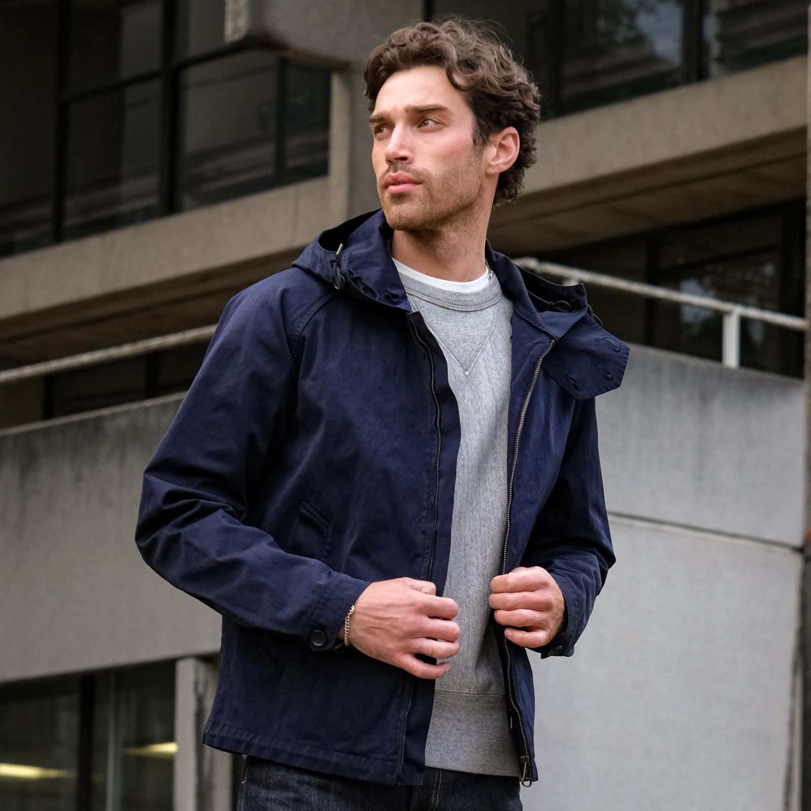 Garment Dyed Anorak Navy - Ten c | Rivet & hide