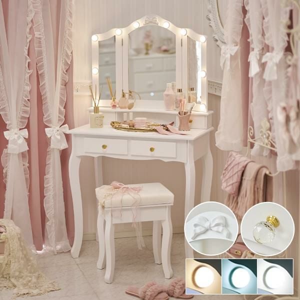 バードフラワーミラー｜かわいいお姫様インテリア家具・雑貨の通販