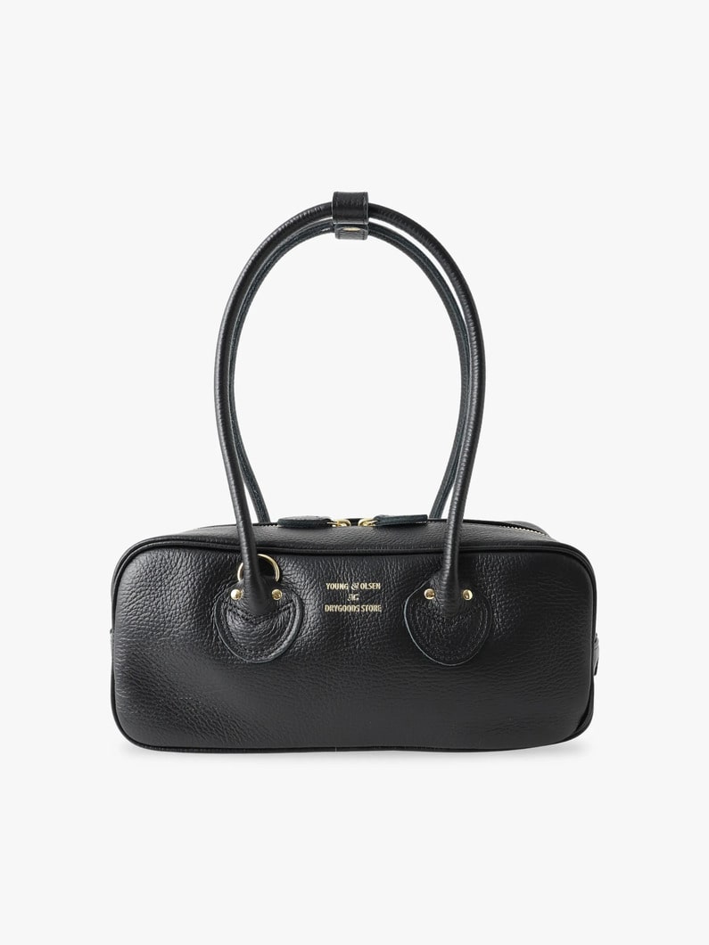 エンボスドレザー スチューデント ワイド ボストンバッグ S（ブラック