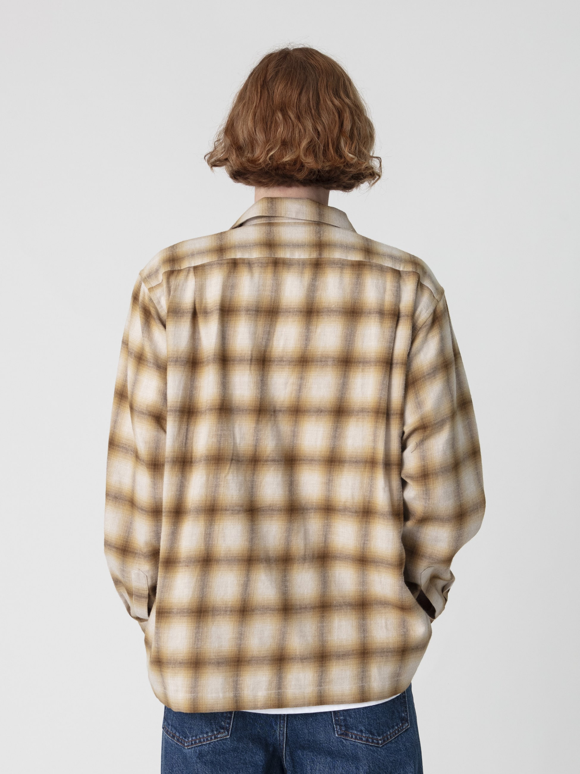 オンブレチェック オープンカラーシャツ｜Ron Herman(ロンハーマン