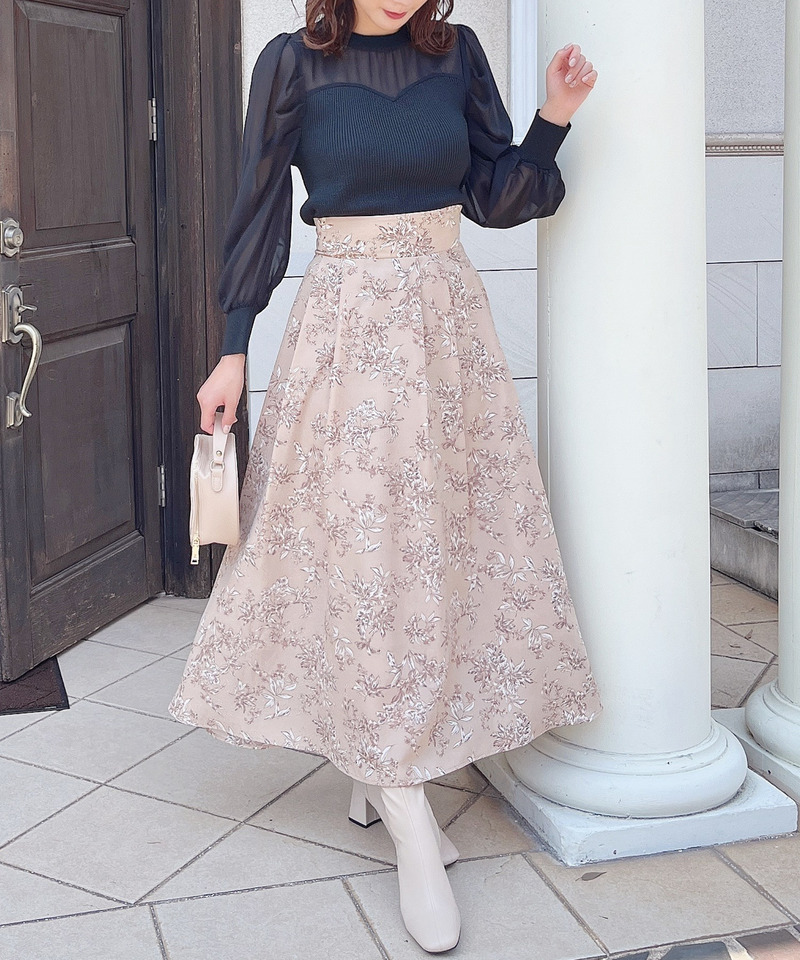 タックフレアロングスカート｜MIIA ミーア 商品詳細｜ファッション通販