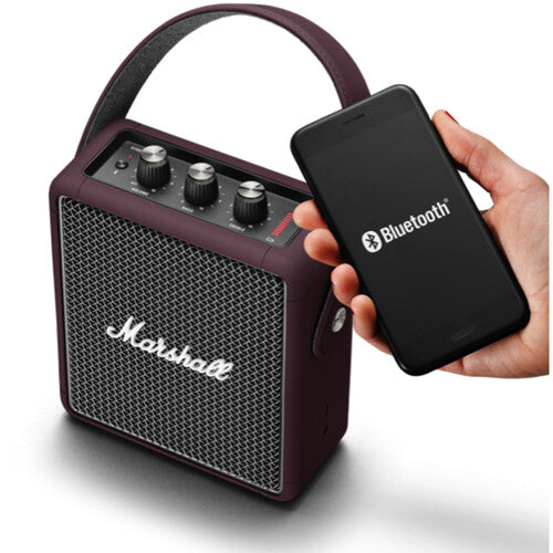 Marshall Stockwell II Portable Bluetooth Speaker, Black and Brass