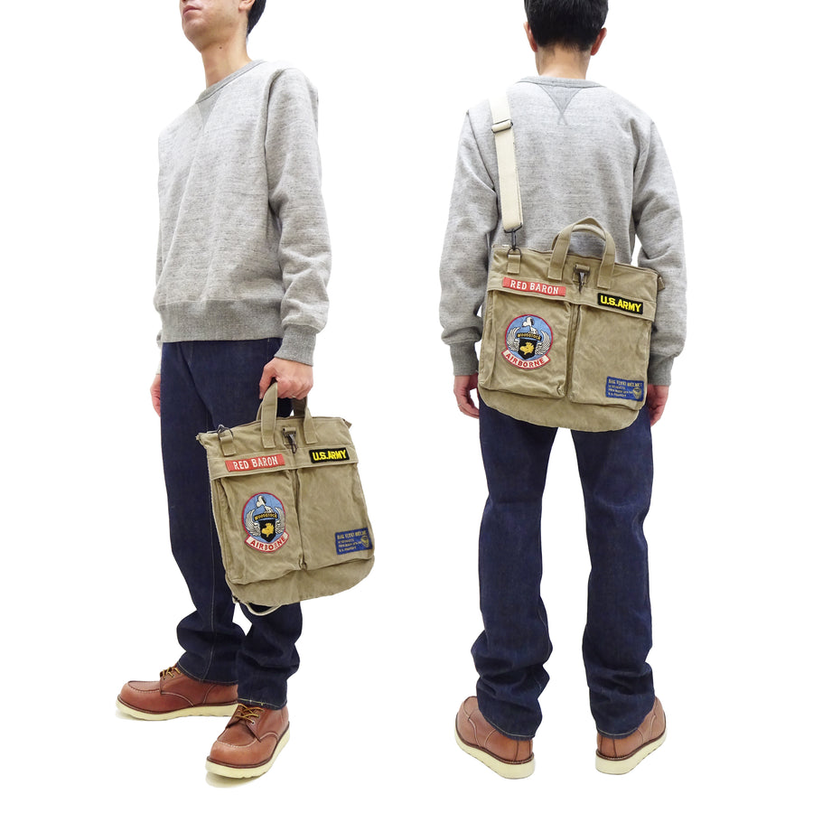 TOYS McCOY Men's Canvas Shoulder Bag - Snoopy U.S. Army Airborne