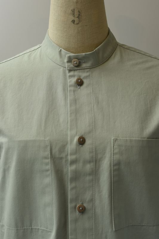 toogood THE LOCKSMITH SHIRT - PLAIN COTTON SILK col.CELADON - rollot
