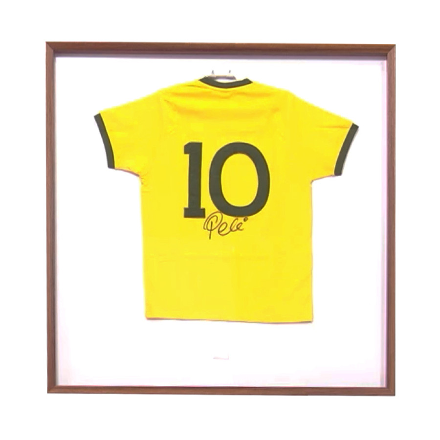 ペレ直筆サイン入りブラジル代表ユニフォーム特製フレーム | テレビ