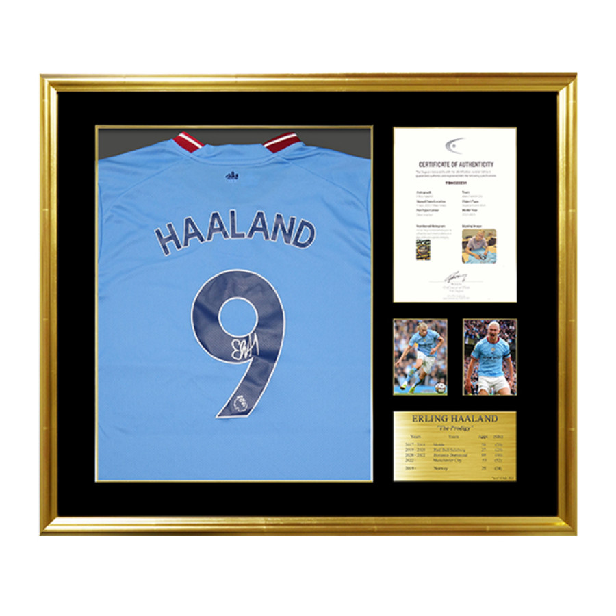 ハーランド直筆サイン入りマンチェスターシティ22/23ホーム