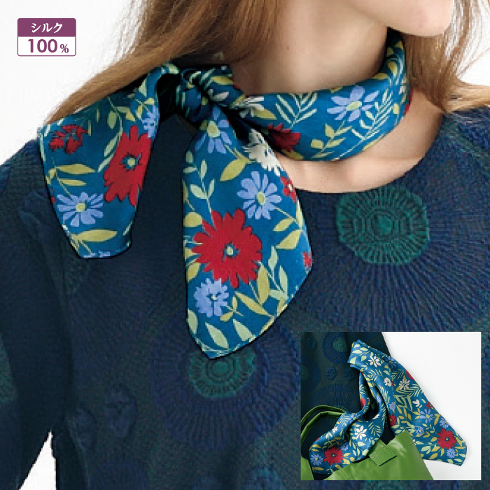 花柄シルクスカーフ | テレビ朝日グループの通販サイト[ロッピング]