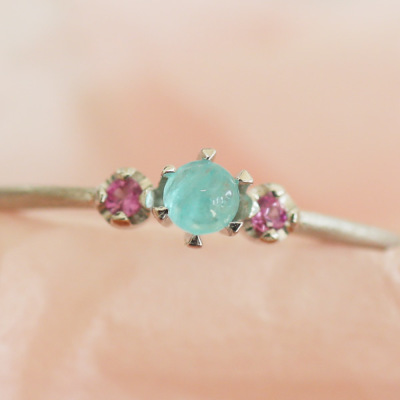 数量限定 ブラジル産 パライバトルマリン カボション ピンクサファイア