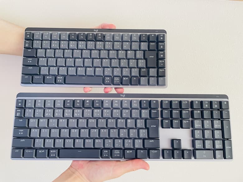 MX Mechanical と Mini（KX850）をレビュー。茶軸と赤軸の比較。薄型で