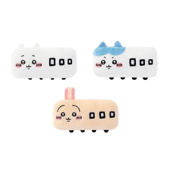 電車風の「ちいかわ」がかわいい！ぬいぐるみバッジセットとパリピ