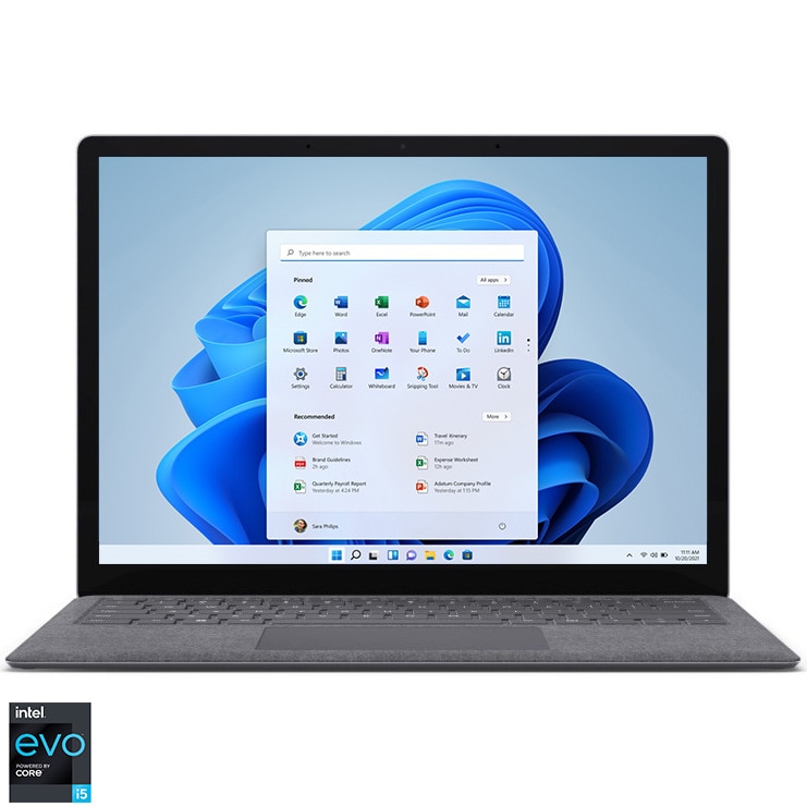 Laptop Microsoft Surface 5 cu procesor Intel® Core™ i5-1235U pana