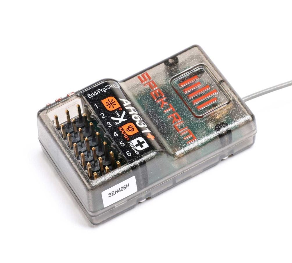 Spektrum AR631+ DSMX 6-Channel AS3X+ & SAFE Receiver - RMRC