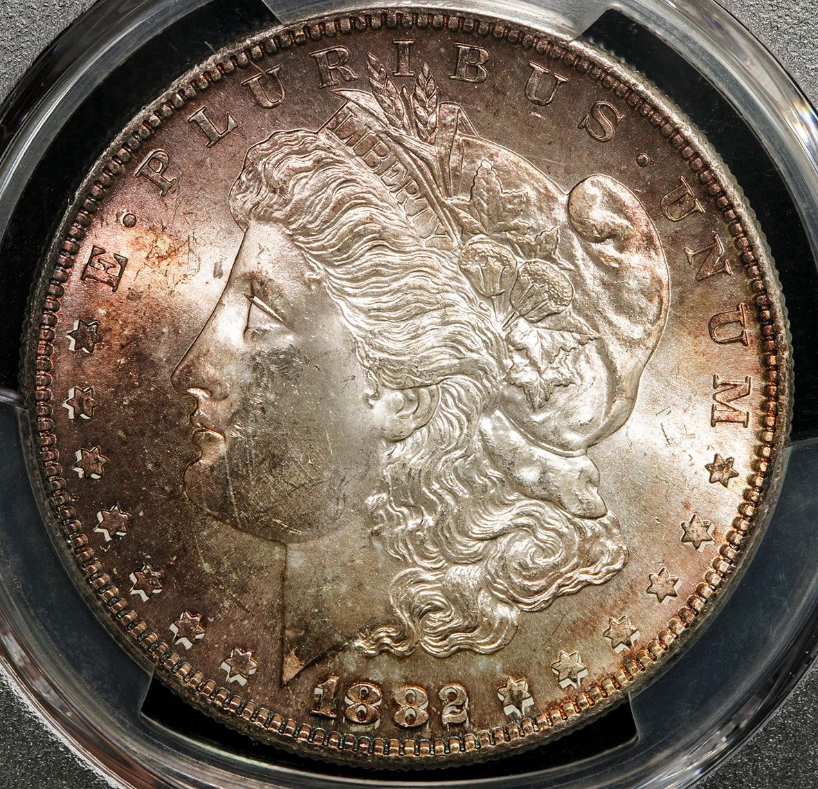 米国 1ドル銀貨 1882年準特年/モルガンダラー/Sマーク PCGS-MS63