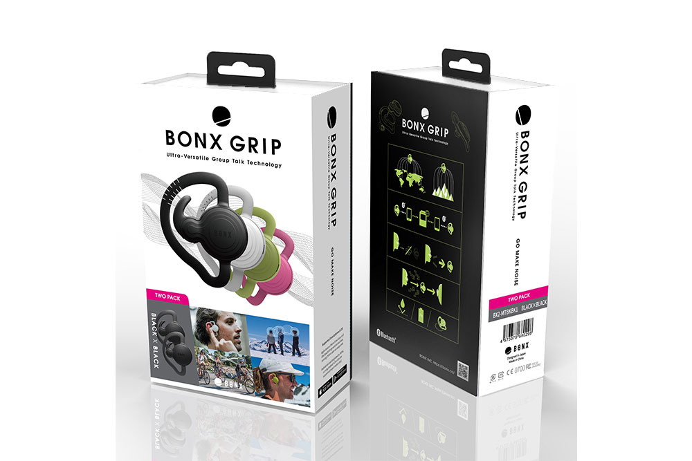 ボンクス BONX Grip ウェアラブルトランシーバー2個パック（ブラック