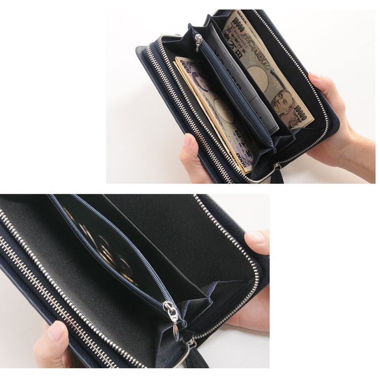 クロコダイル 多機能 長財布 トラベル オーガナイザー ダブル