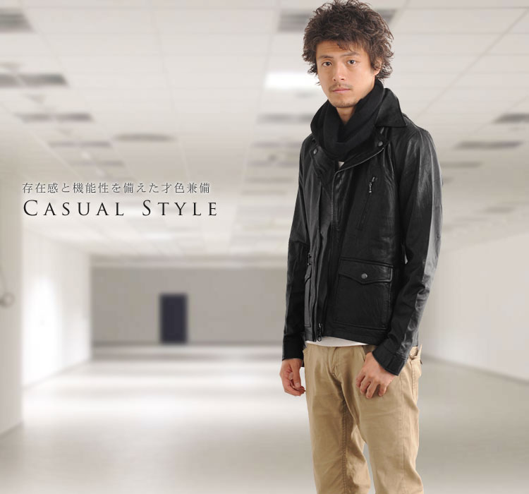 訳あり】 ラムレザー ダブル ライダース ジャケット メンズ シワ加工