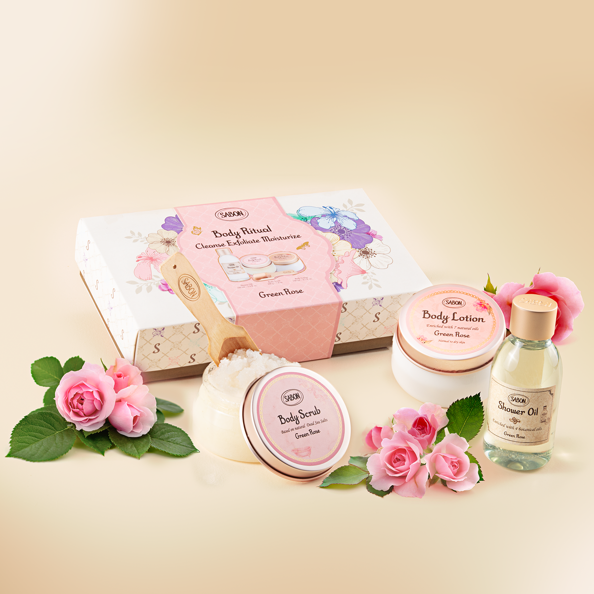 ボディリチュアルキット (グリーン・ローズ)』 | SABON (サボン)