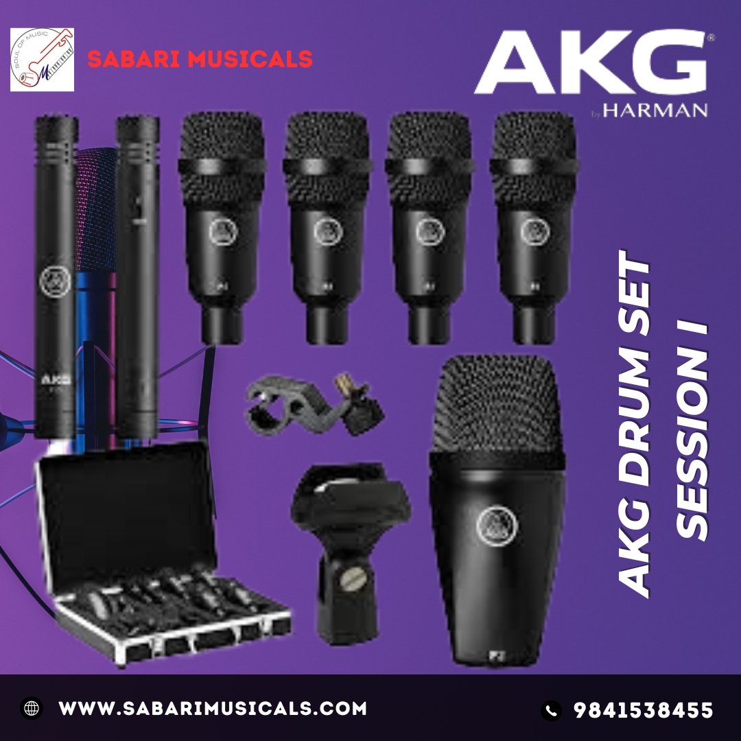 AKG Drum Set Session I High Performance Drumkit Microphone Set