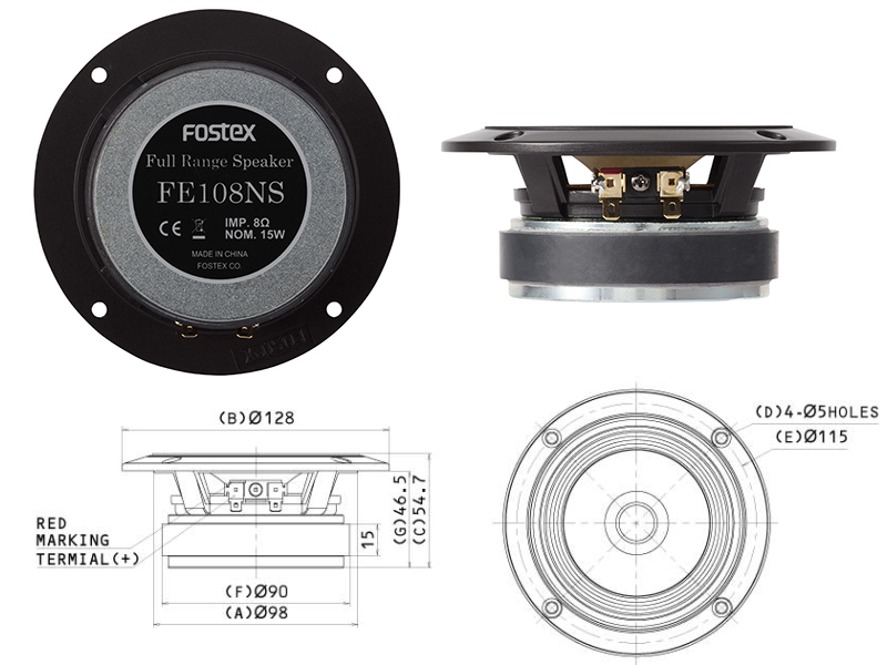 FOSTEX FE108NS フォステクス 10cmフルレンジ 2個1組販売