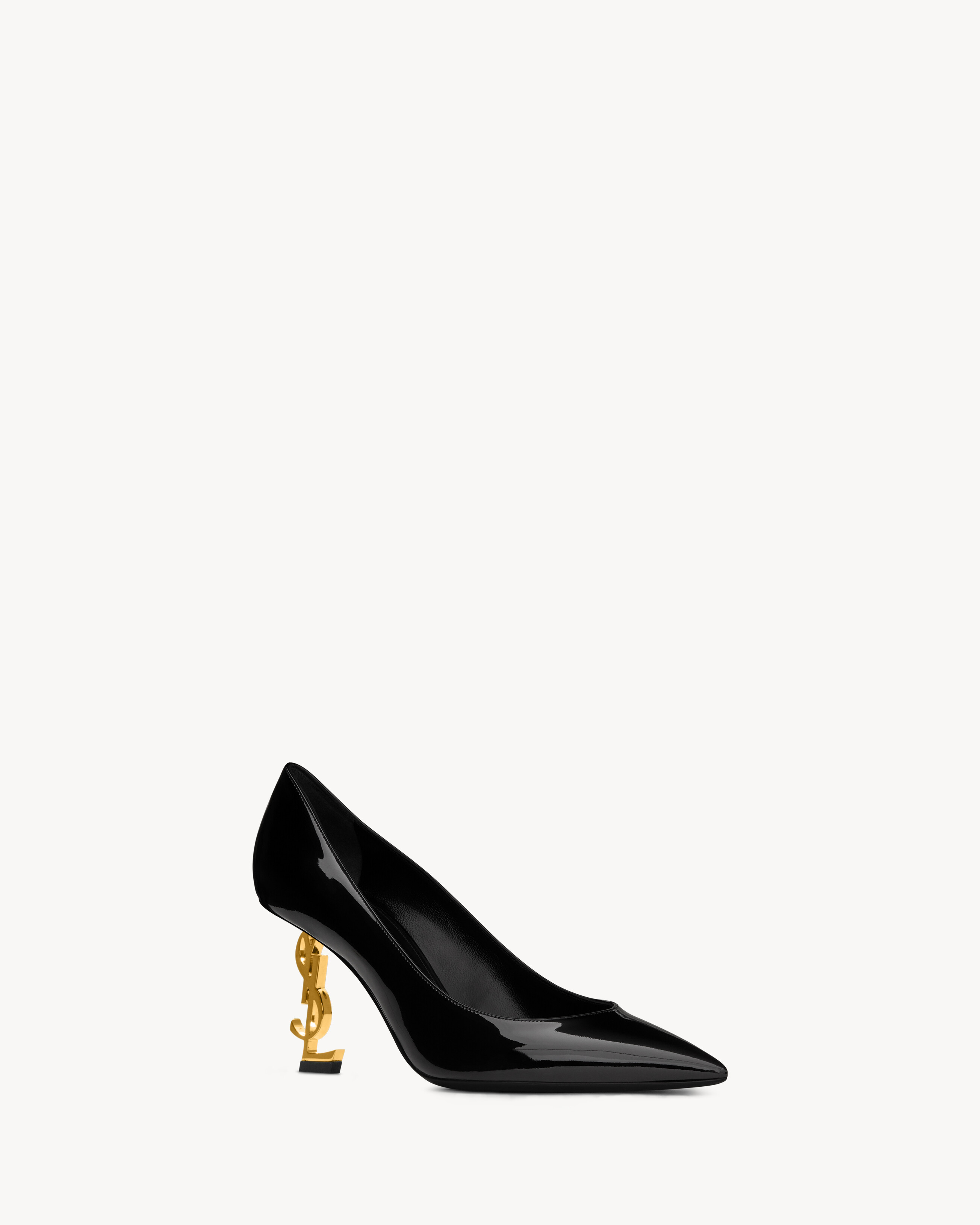 OPYUM Pumps in patent leather in Black | Saint Laurent | YSL EN-CA