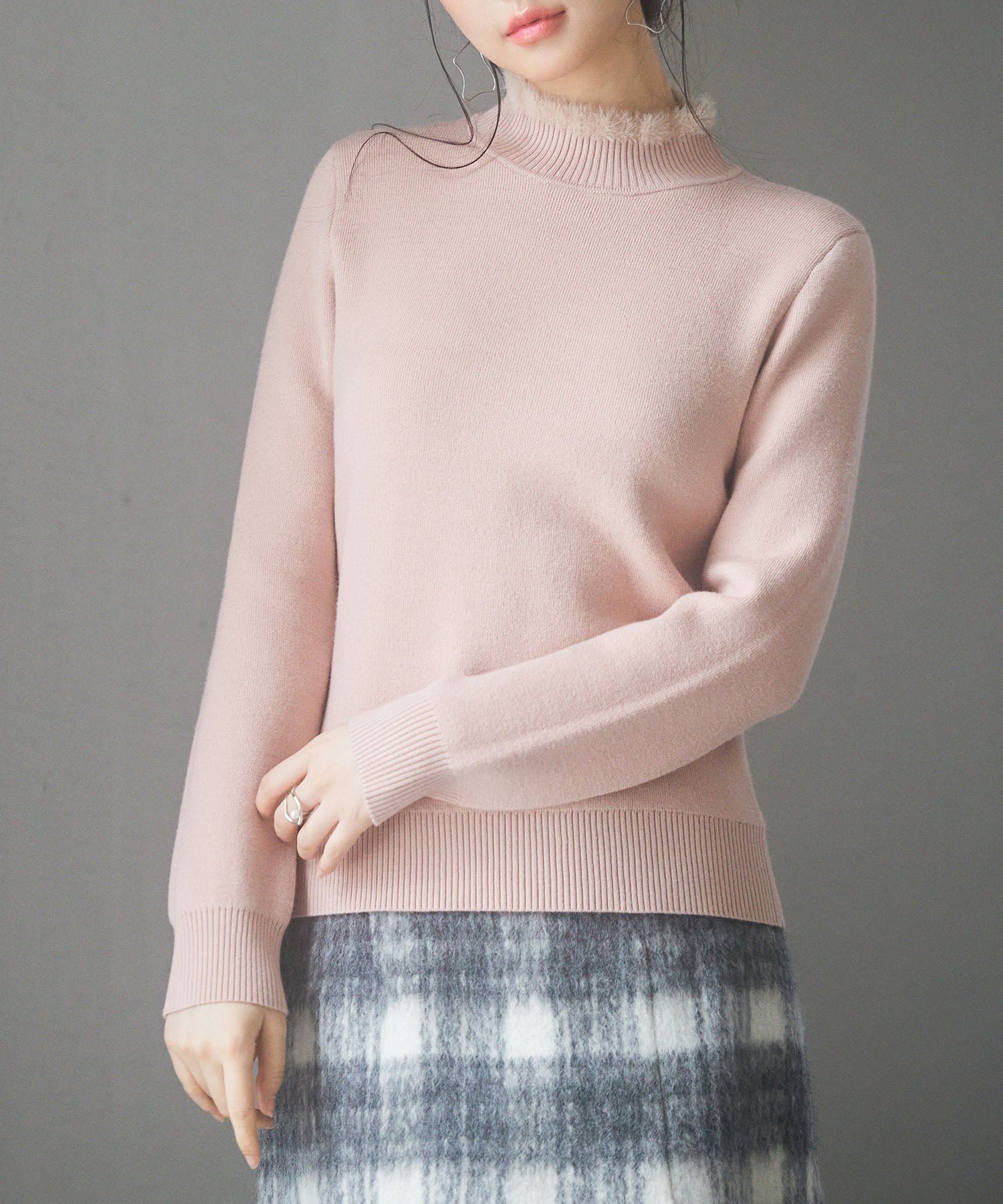 裏起毛ハイネックニットプルオーバーsdp8040 ピンク – [公式]SAISON DE