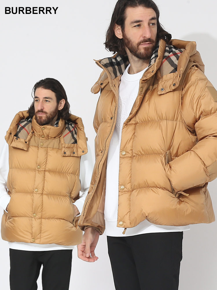 BURBERRY (バーバリー) デタッチャブルスリーブ フーデッド パファー