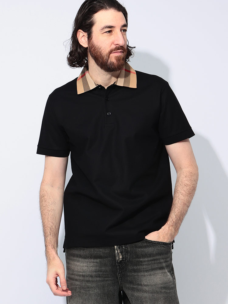 BURBERRY (バーバリー) バーバリーチェックカラー 半袖 ポロシャツ