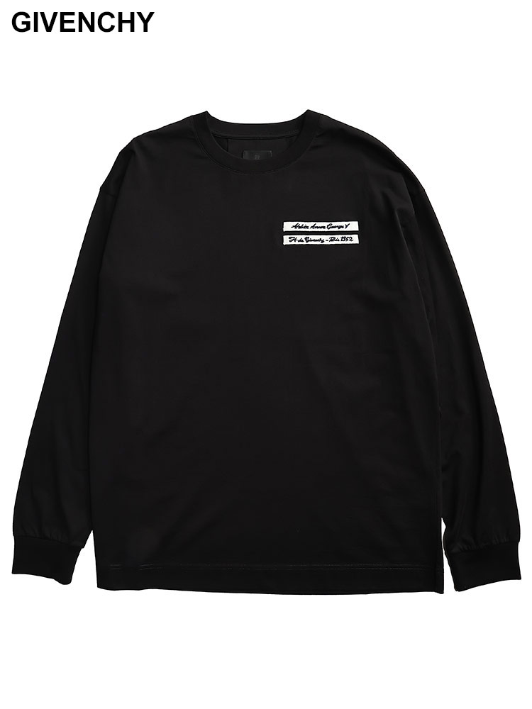 GIVENCHY (ジバンシィ) ロゴグログラン クルーネック 長袖 Tシャツ