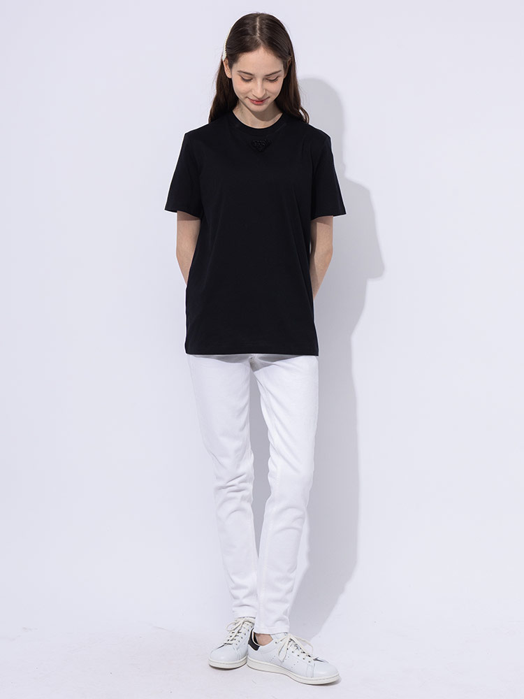 PRADA (プラダ) トライアングル刺繍 クルーネック 半袖 Tシャツ