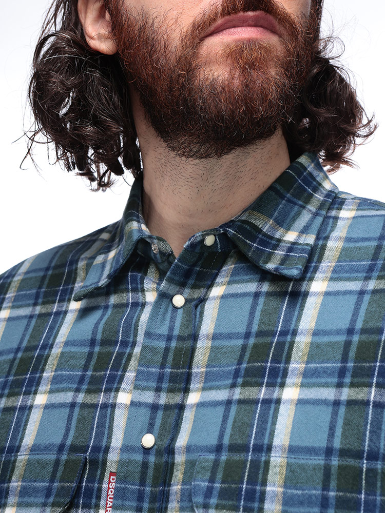 DSQUARED2 (ディースクエアード) フランネル バックプリント チェック