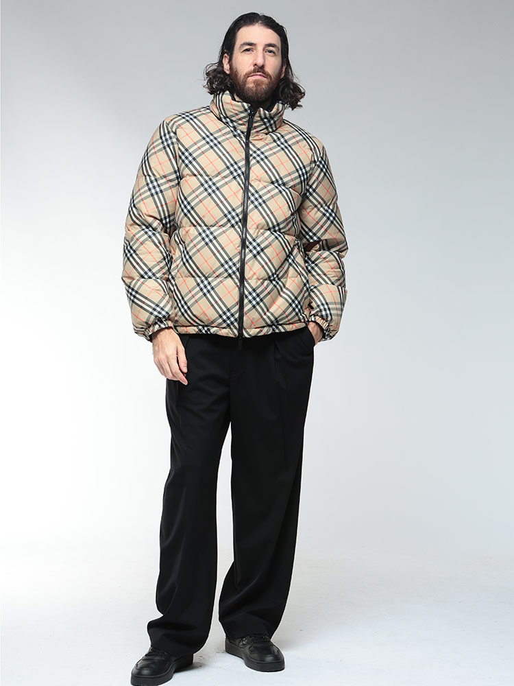 BURBERRY (バーバリー) リバーシブル チェック フルジップ ダウン