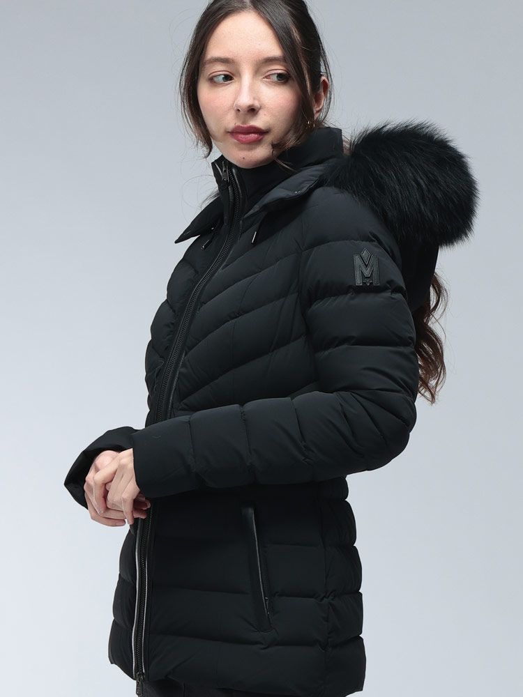 MACKAGE (マッカージュ) ロゴ フォックスファー フルジップ ダウン