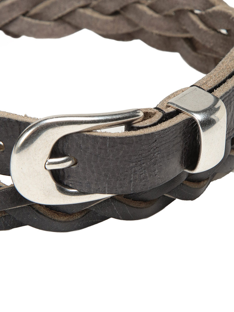 OUR LEGACY (アワーレガシー) 2cm 編み込み カーフレザー ベルト