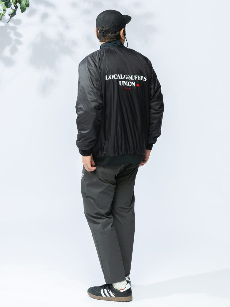 中綿ジャケット GOLF ハーフボタン クルーネック 3L-6L アウター プル