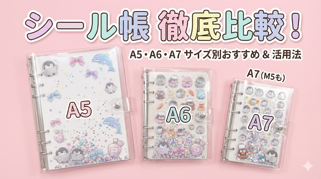 ボンボンドロップシール】シール帳はどのサイズがおすすめ？A5・A7など
