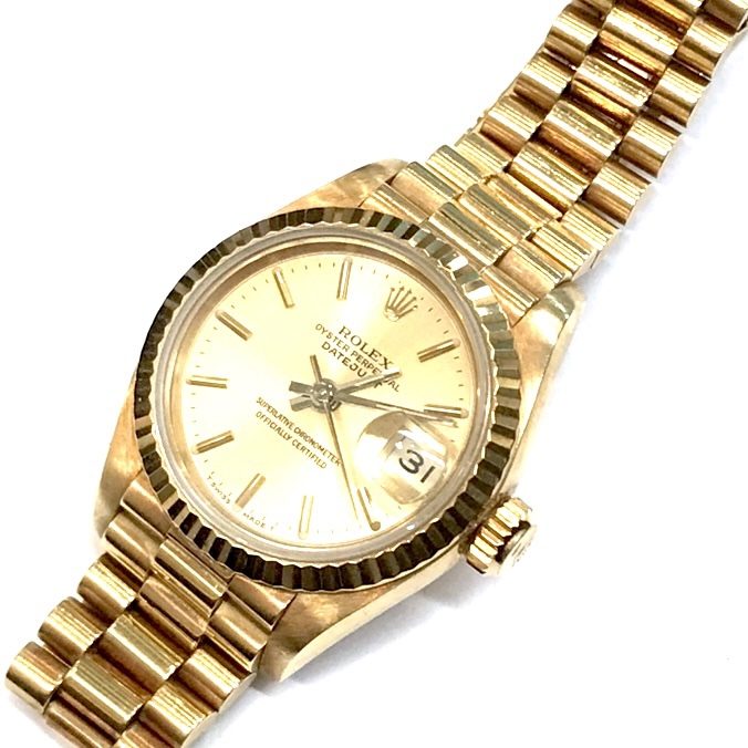 ROLEX ロレックス デイトジャスト レディース 金無垢 時計 69178の買取