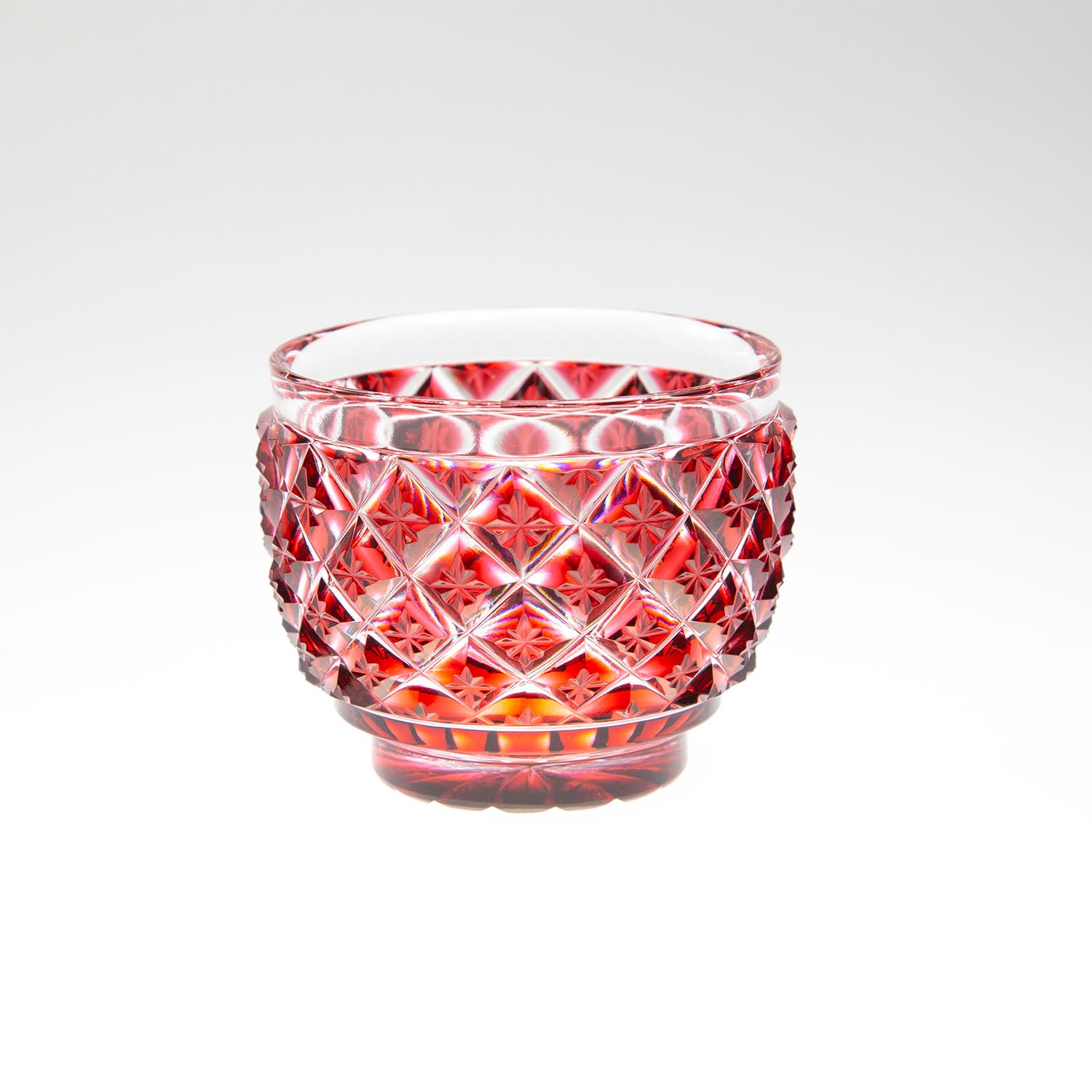 島津薩摩切子】復元 猪口(大) cut34 – ㈱島津興業 島津薩摩切子