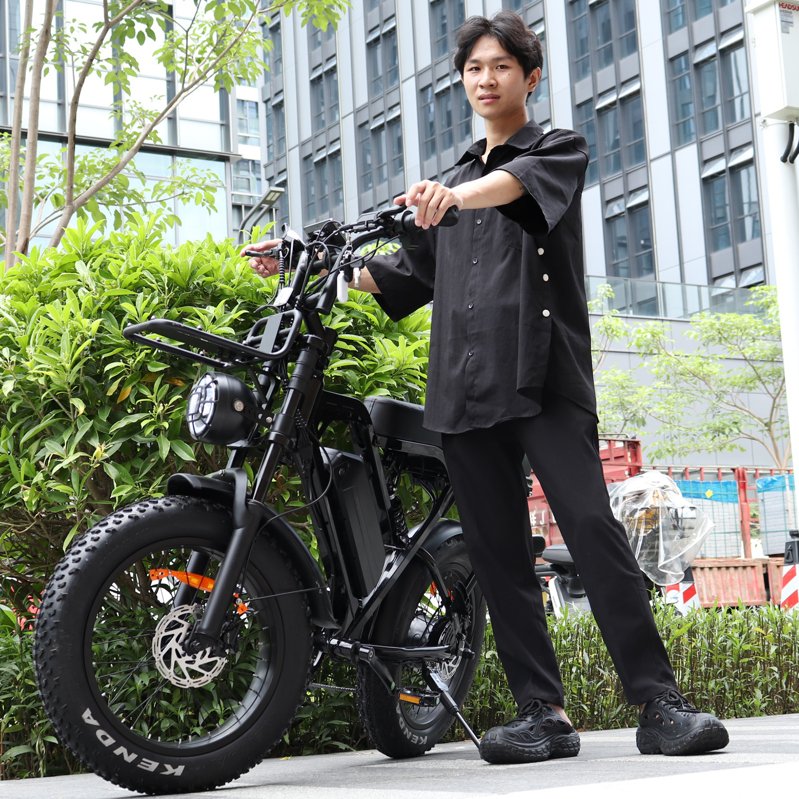 V20 Vintage Design Fat Electric Bike - Full Suspension Ebike