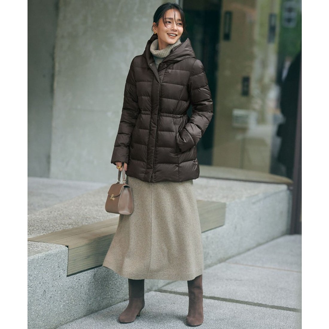 ニジュウサンク 23区 【洗える】シレータフタ ショート ダウンコート