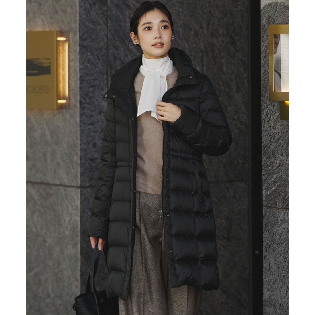 ニジュウサンク 23区 【洗える】シレータフタ ロング ダウンコート