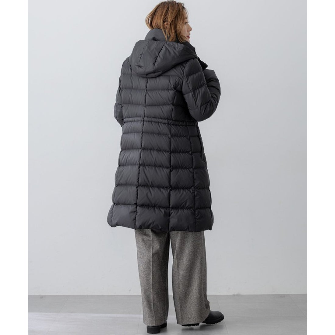 ニジュウサンク 23区 【洗える】シレータフタ ロング ダウンコート