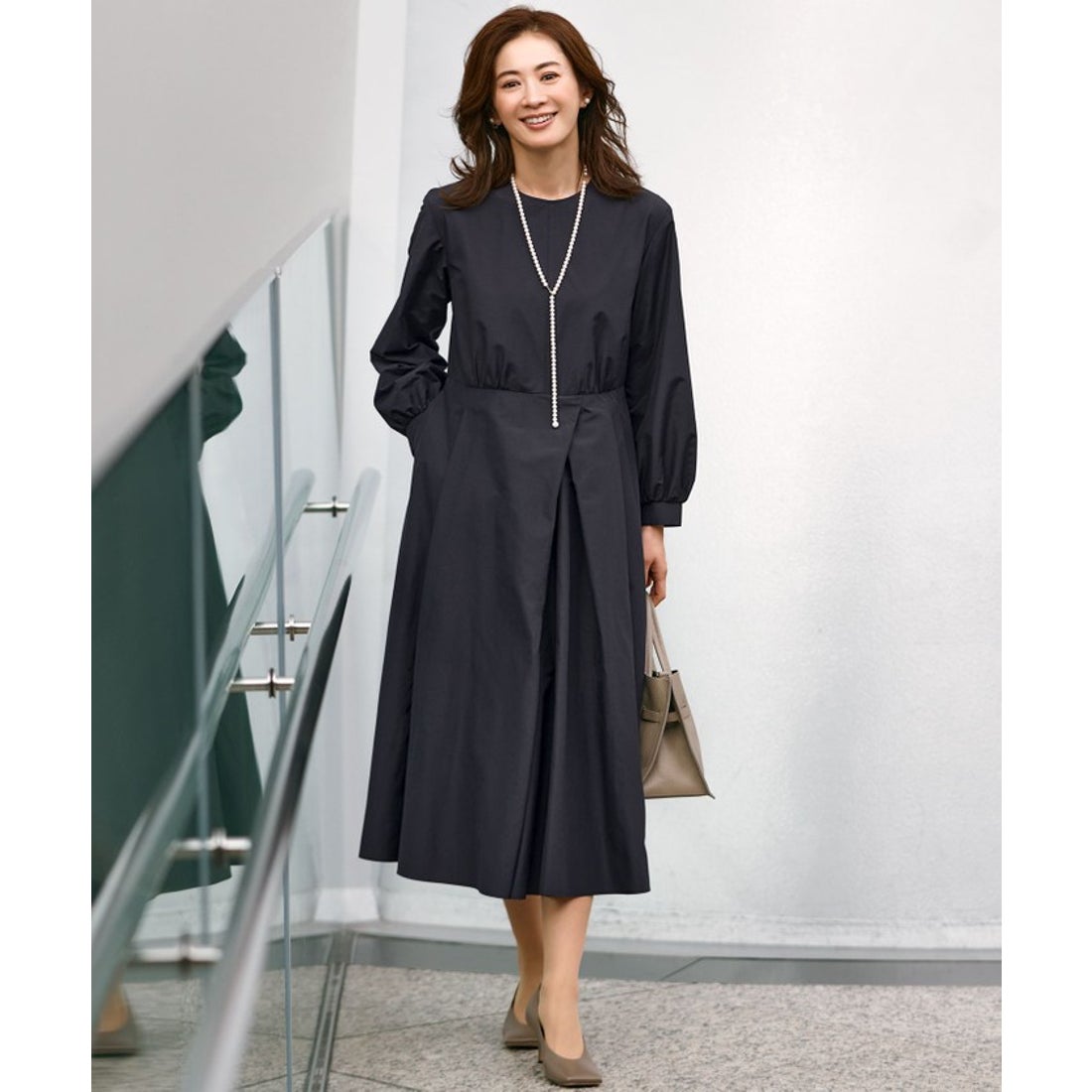 ニジュウサンク 23区 【VERYコラボ】ラスタークロス タックワンピース